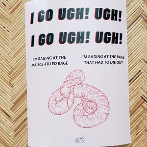 BTS UGH lyrics art print